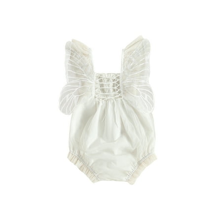 Binwwede Baby Girls Romper Fly Sleeve Embroidery Butterfly Pleated Lacing Summer Bodysuit
Binwwede Baby Girls Romper Fly Sleeve Embroidery Butterfly Pleated Lacing Summer Bodysuit
