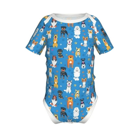 Junzan Cute Dogs Print Short-Sleeve Baby Climbing Clothes Bodysuits for Infant One-Piece for Baby Boys & Girls Baby Clothes Baby Romper with Snap Closure-12 Months
Junzan Cute Dogs Print Short-Sleeve Baby Climbing Clothes Bodysuits for Infant One-Piece for Baby Boys & Girls Baby Clothes Baby Romper with Snap Closure-12 Months