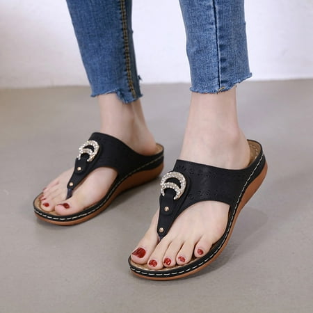 Alueeu Women s slipper Women Ladies Crystal Comfortable Flip Flops Wedges Slipper Sandals Casual Shoes
Alueeu Women s slipper Women Ladies Crystal Comfortable Flip Flops Wedges Slipper Sandals Casual Shoes