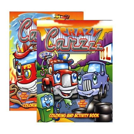 Bazic Products 12504-48 Jumbo Crazy Carzzz Coloring & Activity Books