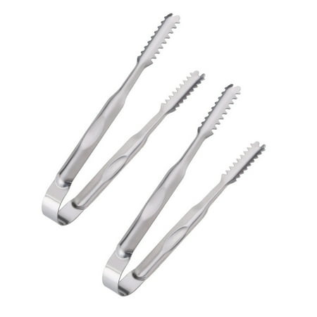 Meizhencang 2Pcs Food Tong Non-stick Anti-rust Stainless Steel Heat-resistant Multipurpose Barbecue Clamp for Home