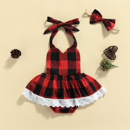 NIUREDLTD Baby Girls Plaid Spring Summer Sleeveless Romper Bodysuit Headbands Clothes
NIUREDLTD Baby Girls Plaid Spring Summer Sleeveless Romper Bodysuit Headbands Clothes