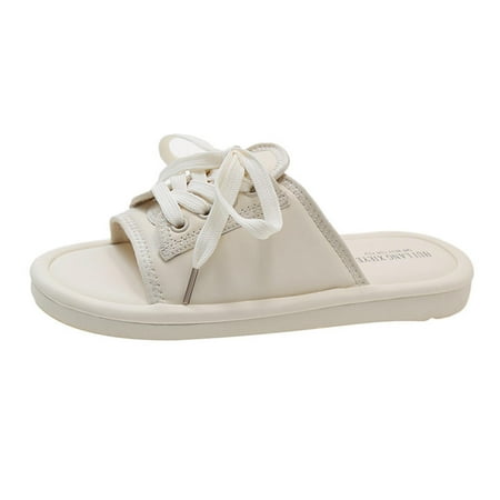 TUOBARR Slippers for Women Women s Summer Sandals Casual Fashion Lace-up Platform Slippers Beige
TUOBARR Slippers for Women Women s Summer Sandals Casual Fashion Lace-up Platform Slippers Beige