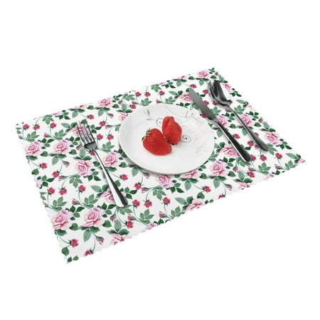 Home Floral Pattern Background Placemats Set Of 4 Washable Wipeable Place Mats Place Mats For Festival Parties Family Dinner (12 X 18inch)
Home Floral Pattern Background Placemats Set Of 4 Washable Wipeable Place Mats Place Mats For Festival Parties Family Dinner (12 X 18inch)