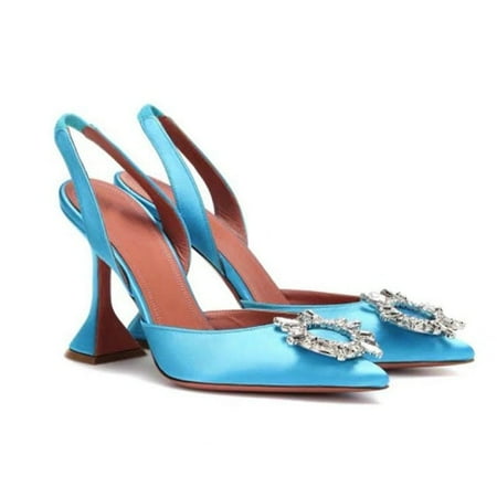 New Brand women Pumps Luxury Crystal Slingback High heels Summer Bride Shoes Comfortable triangle Heeled Party Wedding Shoes
New Brand women Pumps Luxury Crystal Slingback High heels Summer Bride Shoes Comfortable triangle Heeled Party Wedding Shoes
