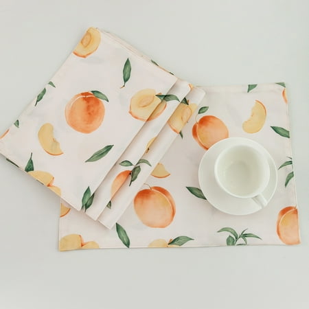 Yellow Peach Placemat Fruit Mats Insulation Mat Polyester Printing Anti-Scalding Table Linen
Yellow Peach Placemat Fruit Mats Insulation Mat Polyester Printing Anti-Scalding Table Linen
