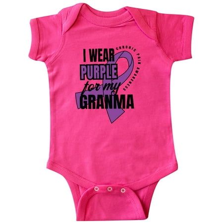 Inktastic Chronic Pain I Wear Purple For My Granma Gift Baby Boy or Baby Girl Bodysuit