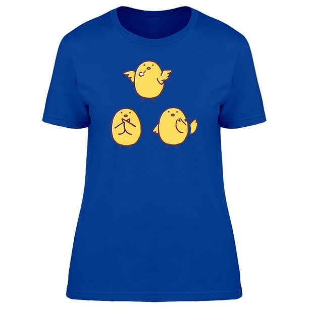 Cute Chicken Funny Poses Cartoon Tee Women's -Image by Shutterstock