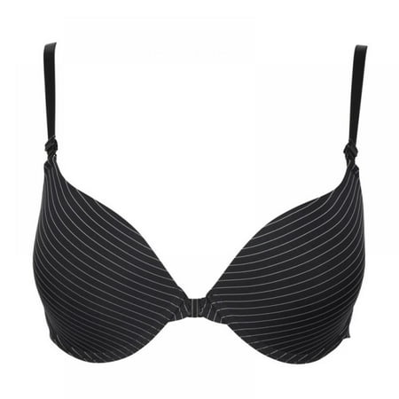 Women Striped Seamless Front Closure 3/4 Cup Bra Push Up Underwire Underwear
Women Striped Seamless Front Closure 3/4 Cup Bra Push Up Underwire Underwear