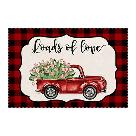 Valentine s Day Placemat Red Lattice Love Truck Pattern Western Placemat Tablecloth
Valentine s Day Placemat Red Lattice Love Truck Pattern Western Placemat Tablecloth