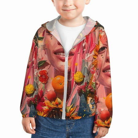 Lukts Vibrant Floral Collage Portrait Print Children s Long-Sleeved Sun Protection Clothing Hooded Sweatshirts for Boys and Girls Outdoor Sports-3 Years
Lukts Vibrant Floral Collage Portrait Print Children s Long-Sleeved Sun Protection Clothing Hooded Sweatshirts for Boys and Girls Outdoor Sports-3 Years