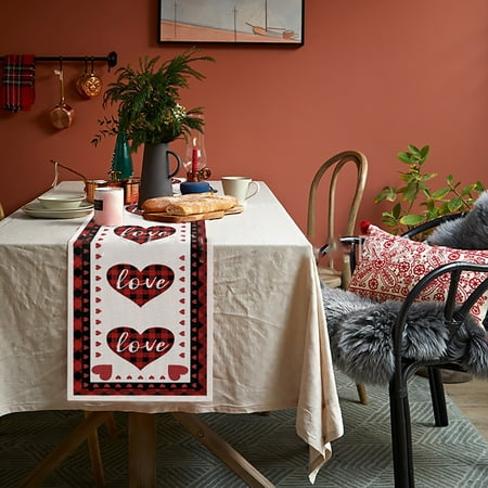 NIUREDLTD New Valentine s Day Table Flag Love Plaid Cotton Printed Home Decoration Tablecloth
NIUREDLTD New Valentine s Day Table Flag Love Plaid Cotton Printed Home Decoration Tablecloth