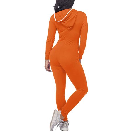 Frehsky jumpsuits for women Women`s Solid Color Long Sleeve Hoodie Zipper Pajamas Leopard Jumpsuit jumpsuits for women casual Orange
Frehsky jumpsuits for women Women`s Solid Color Long Sleeve Hoodie Zipper Pajamas Leopard Jumpsuit jumpsuits for women casual Orange