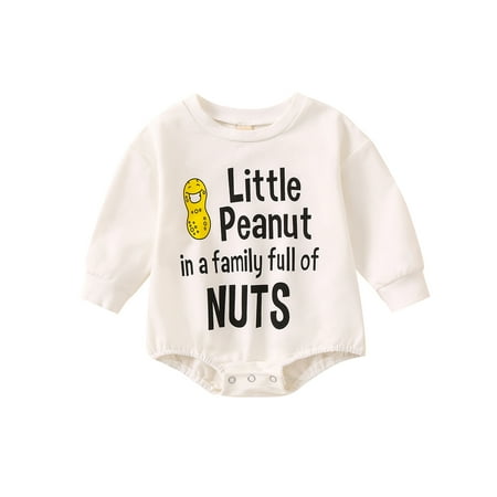 sdghg Baby Girls Boys Autumn Casual Romper Long Sleeve O Neck Letter Peanut Print Playsuit
sdghg Baby Girls Boys Autumn Casual Romper Long Sleeve O Neck Letter Peanut Print Playsuit