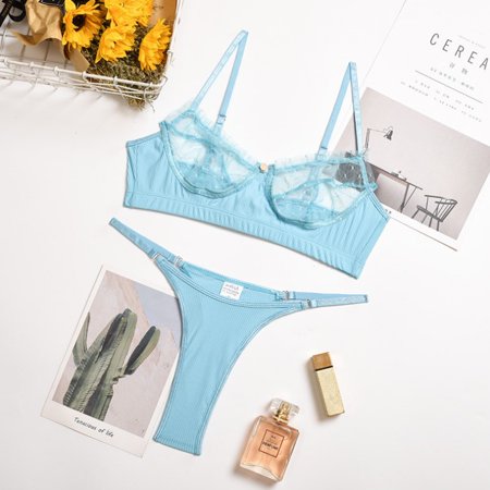 Ruffle Mesh Lace Lingerie 2 Piece Women Underwear Set Transparent Bras Panty Brief Sets White Sexy Lingerie Seamless Bra Set
Ruffle Mesh Lace Lingerie 2 Piece Women Underwear Set Transparent Bras Panty Brief Sets White Sexy Lingerie Seamless Bra Set