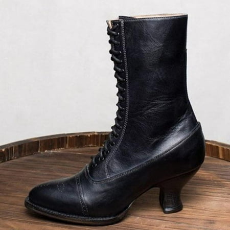 Mid-Calf Boots for Women Toe Heel Ankle LaceUp Pointed Boots High Vintage Stretch CrossTied Shoes Gothic Women s Boots PU Dress Sandals for Women Black
Mid-Calf Boots for Women Toe Heel Ankle LaceUp Pointed Boots High Vintage Stretch CrossTied Shoes Gothic Women s Boots PU Dress Sandals for Women Black