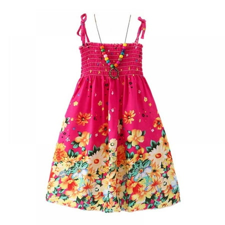 BULLPIANO 2-12 Years Girls Halter Dress Girls Bohemian Dress Floral Sleeveless Rainbow Beach Sundress with Necklace
BULLPIANO 2-12 Years Girls Halter Dress Girls Bohemian Dress Floral Sleeveless Rainbow Beach Sundress with Necklace