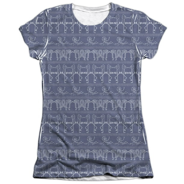 Regular Show Rs Pattern (Front/Back Print) Juniors Sublimation Poly Cotton Shirt