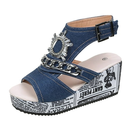 Vuygyu Large Size Wedge Heel Denim Round Head Fish Mouth Sandals Comfortable Versatile Rhinestone High Heels Leopard Sandals for Women Sandal Slippers for Women with Strap Wedge Slingback Sandals for
Vuygyu Large Size Wedge Heel Denim Round Head Fish Mouth Sandals Comfortable Versatile Rhinestone High Heels Leopard Sandals for Women Sandal Slippers for Women with Strap Wedge Slingback Sandals for