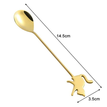 1Pcs 304 Stainless Steel Fish Cat Design Tableware Gold/Silver Teaspoon Coffee Stir Spoon Kitchen Accessories
1Pcs 304 Stainless Steel Fish Cat Design Tableware Gold/Silver Teaspoon Coffee Stir Spoon Kitchen Accessories