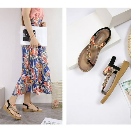 SBYOJLPB Bohemian Flat Flower Rhinestone Sandals Outer Beach Sandals Clearance Black 8(39)
SBYOJLPB Bohemian Flat Flower Rhinestone Sandals Outer Beach Sandals Clearance Black 8(39)