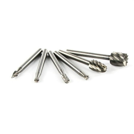 6 Pieces HSS Routing Bits Burr Set Rotary Tools 1/8 Wood Fits Multi-tool Electric Tool 
6 Pieces HSS Routing Bits Burr Set Rotary Tools 1/8 Wood Fits Multi-tool Electric Tool