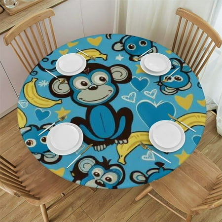 SHERONV Monkey Banana Hearts Stars Round Table Cover Stain Resistant Washable Indoor Outdoor Tablecloth Kitchen Dining Wedding Parties Full Width Single-Sided Printing 100% Polyester Fiber 46 -50
SHERONV Monkey Banana Hearts Stars Round Table Cover Stain Resistant Washable Indoor Outdoor Tablecloth Kitchen Dining Wedding Parties Full Width Single-Sided Printing 100% Polyester Fiber 46 -50