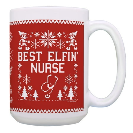 ThisWear Best Nurse Christmas Cup Best Elfin Nurse Ever Funny Nurse Holiday Mug 15oz Coffee Mug Cup Red
ThisWear Best Nurse Christmas Cup Best Elfin Nurse Ever Funny Nurse Holiday Mug 15oz Coffee Mug Cup Red