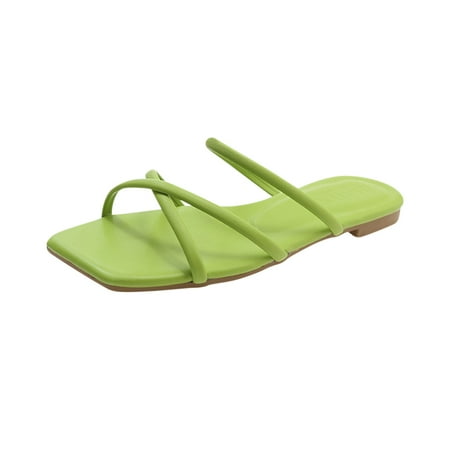 YanHoo Ladies Flat Sandals Women Square Toe Cross Strap Sandals Summer Casual Cute Slip-on Sandals
YanHoo Ladies Flat Sandals Women Square Toe Cross Strap Sandals Summer Casual Cute Slip-on Sandals