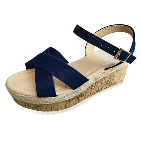 sandals for Women Ladies Fashion Summer Solid Color Cross Strap Open Toe Buckle Wedge Sandals Flock Dress Sandals for Women Blue
sandals for Women Ladies Fashion Summer Solid Color Cross Strap Open Toe Buckle Wedge Sandals Flock Dress Sandals for Women Blue