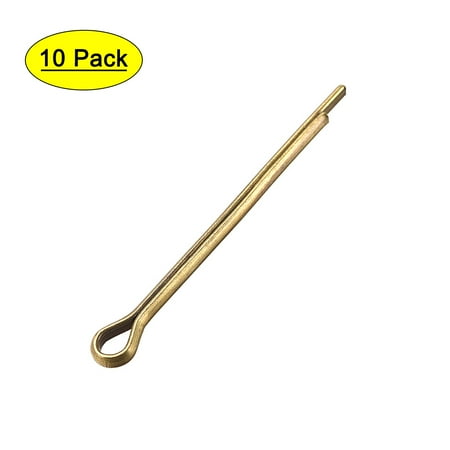 Split Cotter Pin - 3mm x 40mm (1/8 inch x 1 37/64 inch) Solid Brass 2-Prongs Gold Tone 10 Pcs
Split Cotter Pin - 3mm x 40mm (1/8 inch x 1 37/64 inch) Solid Brass 2-Prongs Gold Tone 10 Pcs