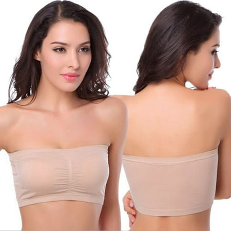 Sunisery Women s Strapless Bra Solid Color Bandeau Tube Tops Seamless Crop Tops with Removable Pads
Sunisery Women s Strapless Bra Solid Color Bandeau Tube Tops Seamless Crop Tops with Removable Pads
