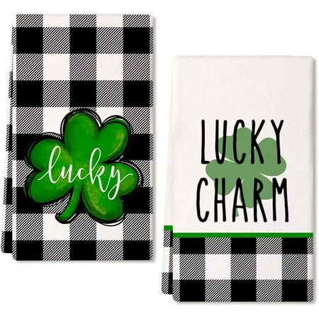 SPXUBZ St. Patrick s Day Kitchen Towels Black and White Buffalo Plaid Shamrock Lucky Charm for Home Kitchen Gift Decoration St. Patrick s Day Towel Set of 2
SPXUBZ St. Patrick s Day Kitchen Towels Black and White Buffalo Plaid Shamrock Lucky Charm for Home Kitchen Gift Decoration St. Patrick s Day Towel Set of 2