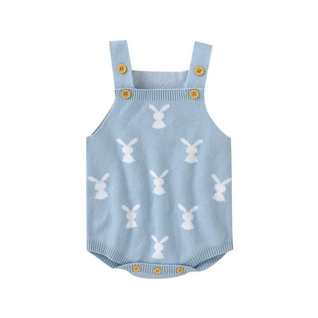 Puloru Baby Cute Rabbit Pattern Romper Fashion Sleeveless Romper