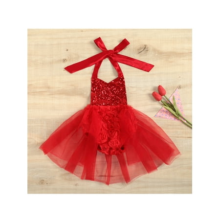 Nokpsedcb Infants Baby Girls Hanging Neck Romper Newborn Sweet Style Solid Color Sequins Decoration Mesh Splicing Sleeveless Tutu Jumpsuit Red 6-9 Months
Nokpsedcb Infants Baby Girls Hanging Neck Romper Newborn Sweet Style Solid Color Sequins Decoration Mesh Splicing Sleeveless Tutu Jumpsuit Red 6-9 Months