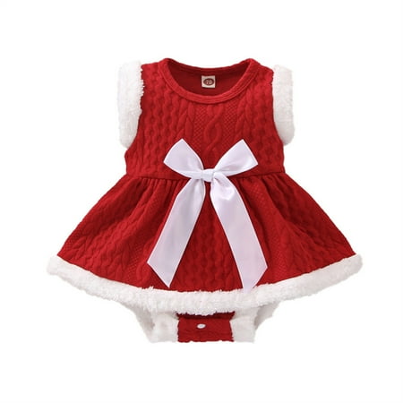 Toddler Girls Bodysuits Xmas Baby Girls Sleeveless Patchwork Bowknot Princess Dress Romper Christmas Outfit For 18-24 Months
Toddler Girls Bodysuits Xmas Baby Girls Sleeveless Patchwork Bowknot Princess Dress Romper Christmas Outfit For 18-24 Months