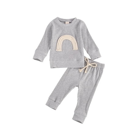 TheFound Nerwborn Baby Girls Boys Autumn Winter Clothes Rainbow Print Knit Long Sleeve Pullover Tops Pants 2pcs Sets
TheFound Nerwborn Baby Girls Boys Autumn Winter Clothes Rainbow Print Knit Long Sleeve Pullover Tops Pants 2pcs Sets