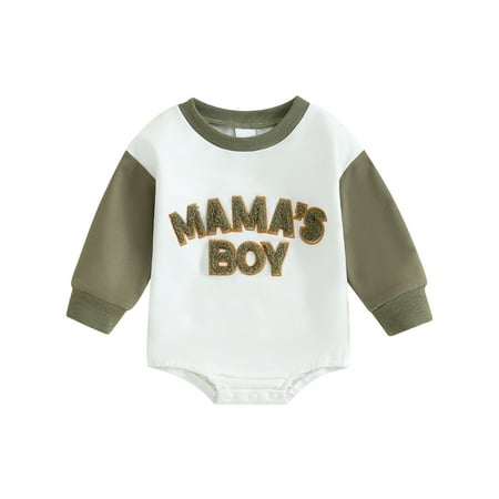Wallarenear Baby Boys Sweatshirt Bubble Romper Letter Embroidery Long Sleeve Pullover Tops Green 0-3 Months
Wallarenear Baby Boys Sweatshirt Bubble Romper Letter Embroidery Long Sleeve Pullover Tops Green 0-3 Months