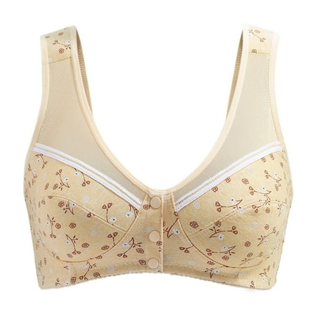 CLZOUD Lively Bras for Women Comfortable Middle Aged and Elderly Ultra Thin Large Size Underwear Convenient Front Button Without Steel Ring Bra Khaki 40
CLZOUD Lively Bras for Women Comfortable Middle Aged and Elderly Ultra Thin Large Size Underwear Convenient Front Button Without Steel Ring Bra Khaki 40