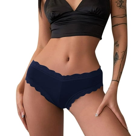 Briefs For Women Underwear Women Sexy Floral Lace Mesh Panties Low Rise Hollow Out Transparent Plus Size Underwear Dark Blue S 3pcs
Briefs For Women Underwear Women Sexy Floral Lace Mesh Panties Low Rise Hollow Out Transparent Plus Size Underwear Dark Blue S 3pcs