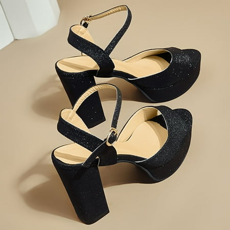 Aayomet Women s Sandals Platform Fish Solid Mouth Fashion Thick Sandals High Color Heel Women Buckle Women s sandals Black 6.5
Aayomet Women s Sandals Platform Fish Solid Mouth Fashion Thick Sandals High Color Heel Women Buckle Women s sandals Black 6.5