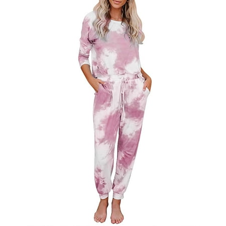 Vetinee Womens Tie Dye Pajamas Set 2 Piece Long Sleeve Top & Pants Joggers PJs Loungewear Size S-2XL
Vetinee Womens Tie Dye Pajamas Set 2 Piece Long Sleeve Top & Pants Joggers PJs Loungewear Size S-2XL