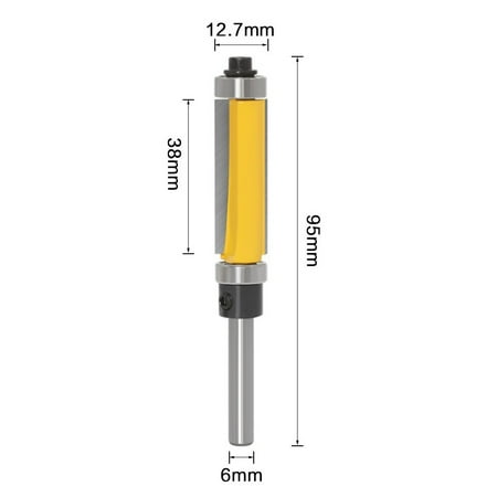 Leke 1PC 6MM Shank Milling Trimming Cutter Double Bearing Straight Flush Router Bit
Leke 1PC 6MM Shank Milling Trimming Cutter Double Bearing Straight Flush Router Bit