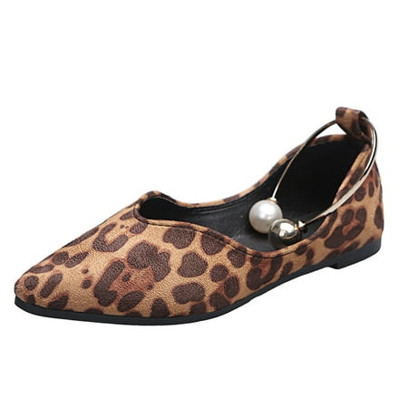 TOYFUNNY Womens Round Toe Shallow Mouth Slip-On Casual Shoes