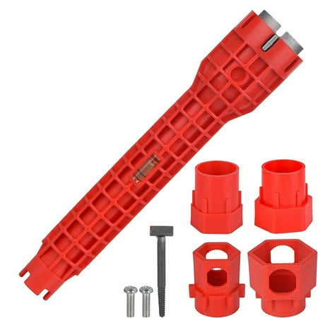 Yolaird Basin Wrench 8 in 1 Faucet and Sink Installer Multi Tool Multi-Purpose Plumbing Wrench Faucet Wrench Sink Wrench Plumbers Wrench for Pipe and Tub Drain Removal Nut Wrench (One way Red)
Yolaird Basin Wrench 8 in 1 Faucet and Sink Installer Multi Tool Multi-Purpose Plumbing Wrench Faucet Wrench Sink Wrench Plumbers Wrench for Pipe and Tub Drain Removal Nut Wrench (One way Red)