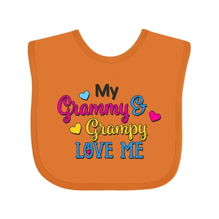 Inktastic My Grammy and Grampy Love Me with Hearts Gift Baby Boy or Baby Girl Bib 
Inktastic My Grammy and Grampy Love Me with Hearts Gift Baby Boy or Baby Girl Bib