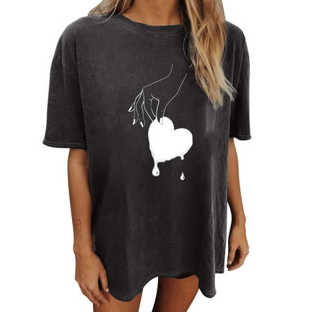 Corset Top Maternity Shirts Women s Fashion Summer Round Neck Drop Sleeves Leisure Short Sleeve Printing Tops Womens Tank Tops Black Crop Top Clearance Gray XL
Corset Top Maternity Shirts Women s Fashion Summer Round Neck Drop Sleeves Leisure Short Sleeve Printing Tops Womens Tank Tops Black Crop Top Clearance Gray XL