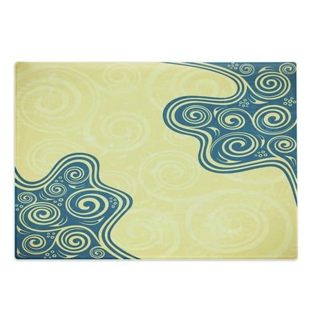 Abstract Cutting Board Vintage Style Floral Framework with Ornate Swirled Lines Spirals and Wavy Shapes Decorative Tempered Glass Cutting and Serving Board Large Size Yellow Blue by Ambesonne
Abstract Cutting Board Vintage Style Floral Framework with Ornate Swirled Lines Spirals and Wavy Shapes Decorative Tempered Glass Cutting and Serving Board Large Size Yellow Blue by Ambesonne