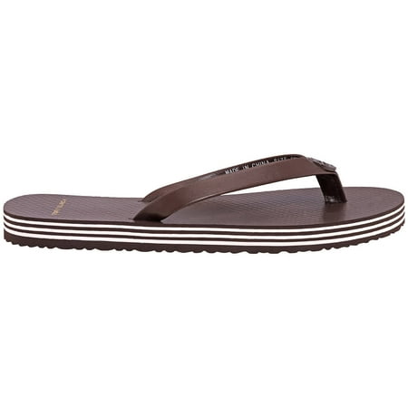 Tory Burch Ladies Minnie Flip Flops In Deep Chocolate Brand Size 5
