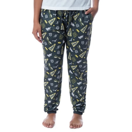 Harry Potter Womens Hogwarts House Sleep Jogger Pajama Pants-Hufflepuff (L)